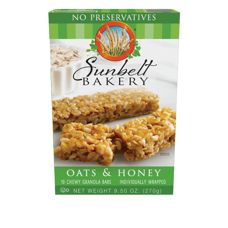 slide 2 of 4, Sunbelt Bakery Sunbelts Oats & Honey Granola Bars - 9.5oz, 9.5 oz