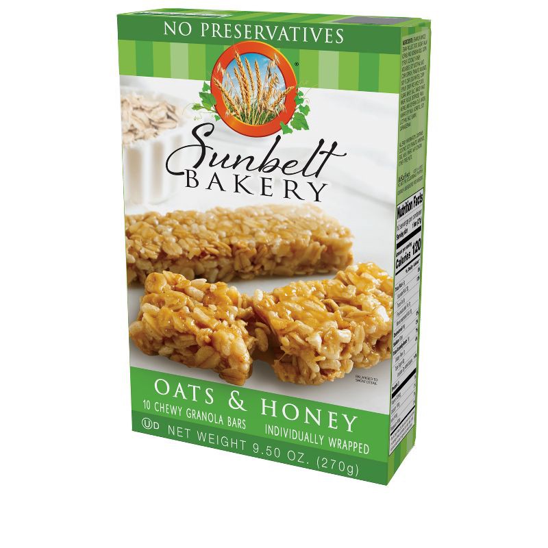 slide 3 of 4, Sunbelt Bakery Sunbelts Oats & Honey Granola Bars - 9.5oz, 9.5 oz