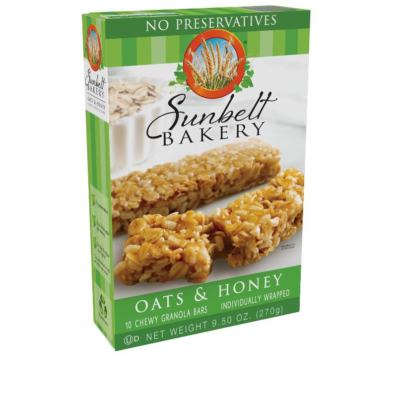 slide 1 of 4, Sunbelt Bakery Sunbelts Oats & Honey Granola Bars - 9.5oz, 9.5 oz