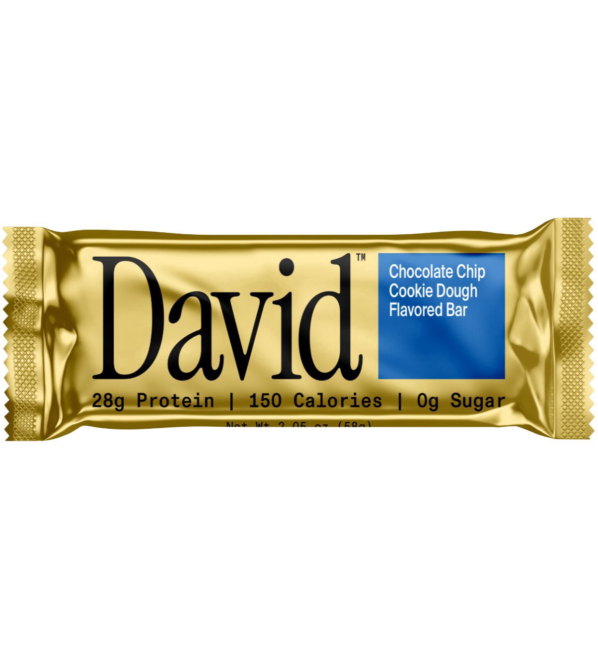 slide 1 of 1, DAVID Chocolate Chip Cookie Dough Flavored Bar 2.19 oz, 2.05 oz