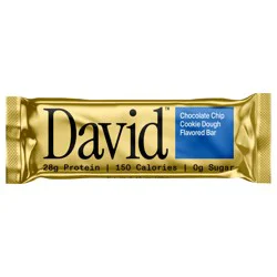 DAVID Chocolate Chip Cookie Dough Flavored Bar 2.19 oz