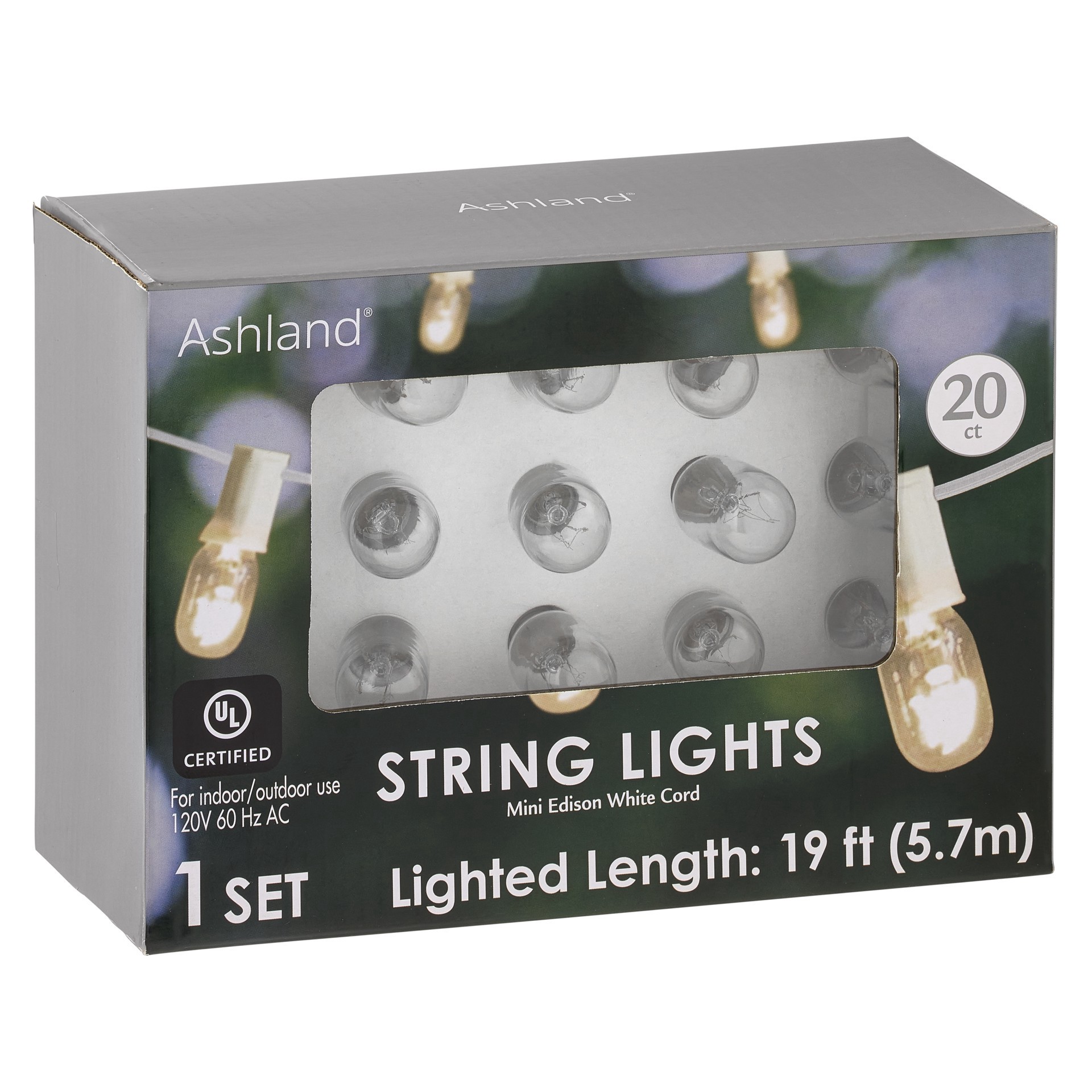 slide 3 of 4, 20ct. Mini Edison String Lights With White Cord By Ashland, 20 ct