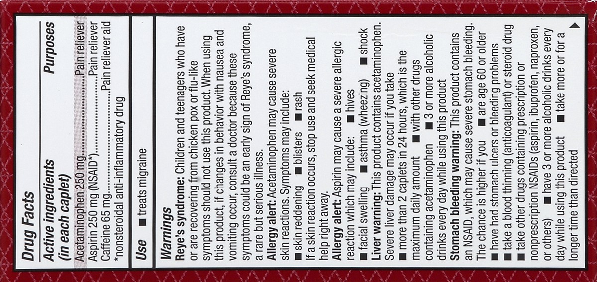 slide 2 of 4, Kroger Migraine Relief Acetaminophen Caplets, 100 ct