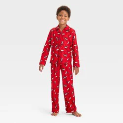 Boys' Christmas 2pc 'santa Hat' Long Sleeve Coat Pajama Set - Cat & Jack™ Red S