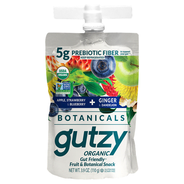 Gutzy Organic Botanicals Organic Prebiotic Fiber Snack Apple