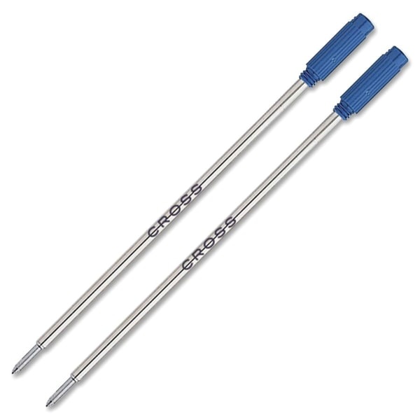 slide 1 of 3, Cross Ballpoint Pen Refills, Fine Point, 0.8 Mm, Blue Ink, Pack Of 2, 2 ct