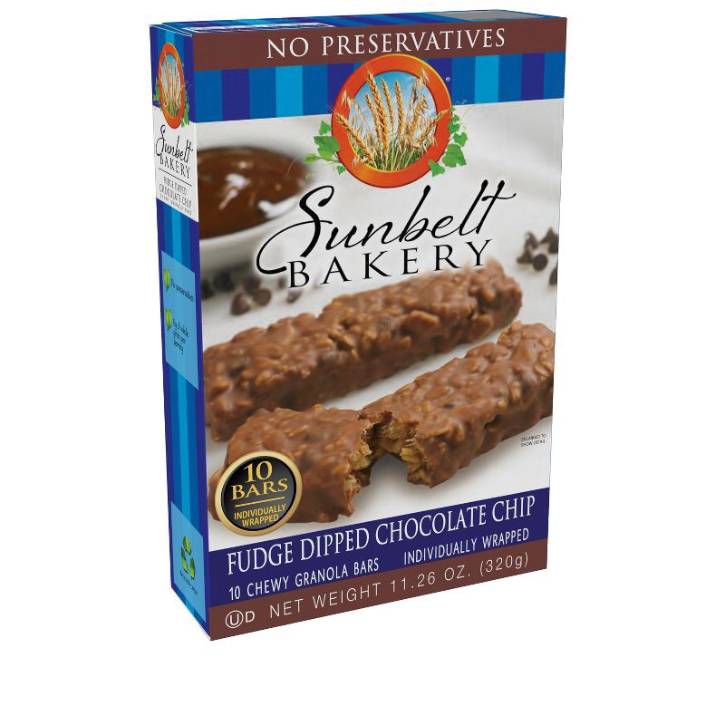 slide 1 of 4, Sunbelt Bakery Sunbelt Fudge Dipped Chocolate Chip Granola Bars - 11.26oz, 11.26 oz