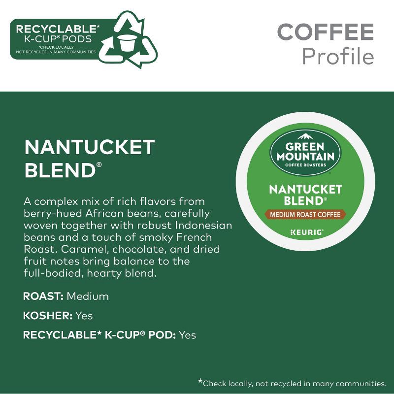 slide 2 of 11, Green Mountain Coffee Nantucket Blend Coffee Pods - Medium Roast - 60ct/19.8oz, 60 ct, 19.8 oz