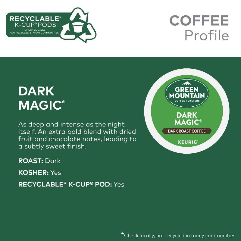 slide 2 of 11, Green Mountain Dark Magic Dark Roast Coffee Keurig K-Cup Pods - 60ct/24.1oz, 60 ct, 24.1 oz
