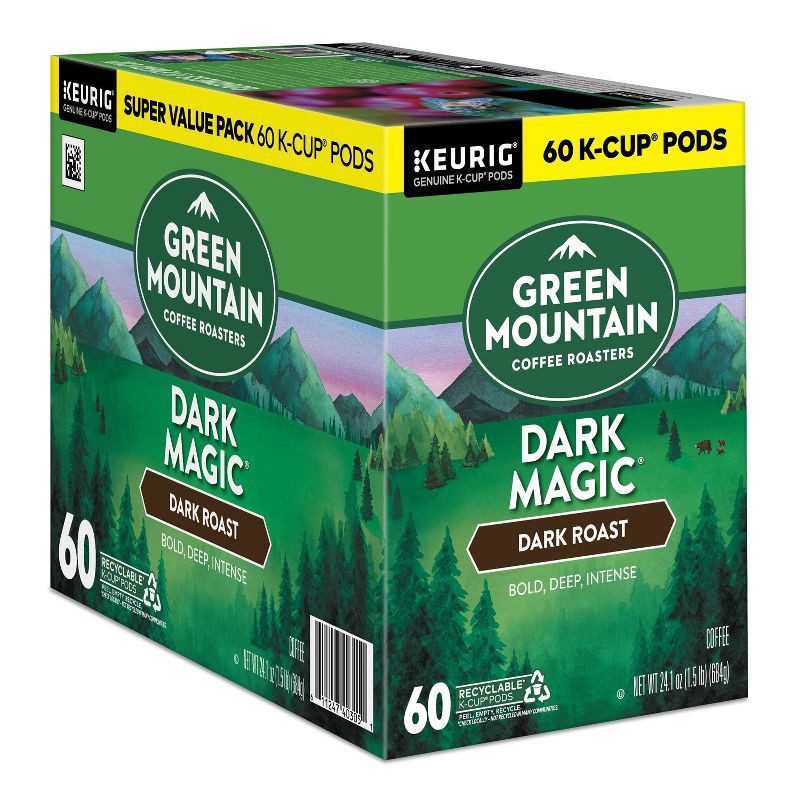 slide 9 of 11, Green Mountain Dark Magic Dark Roast Coffee Keurig K-Cup Pods - 60ct/24.1oz, 60 ct, 24.1 oz