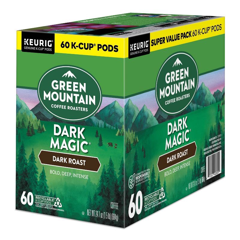 slide 10 of 11, Green Mountain Dark Magic Dark Roast Coffee Keurig K-Cup Pods - 60ct/24.1oz, 60 ct, 24.1 oz
