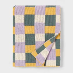 Plaid Kids' Throw Blanket Purple/Green - Pillowfort™
