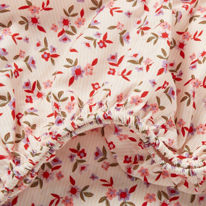 slide 4 of 4, Full Ditzy Flower Kids' Cotton Sheet Set - Pillowfort™, 1 ct