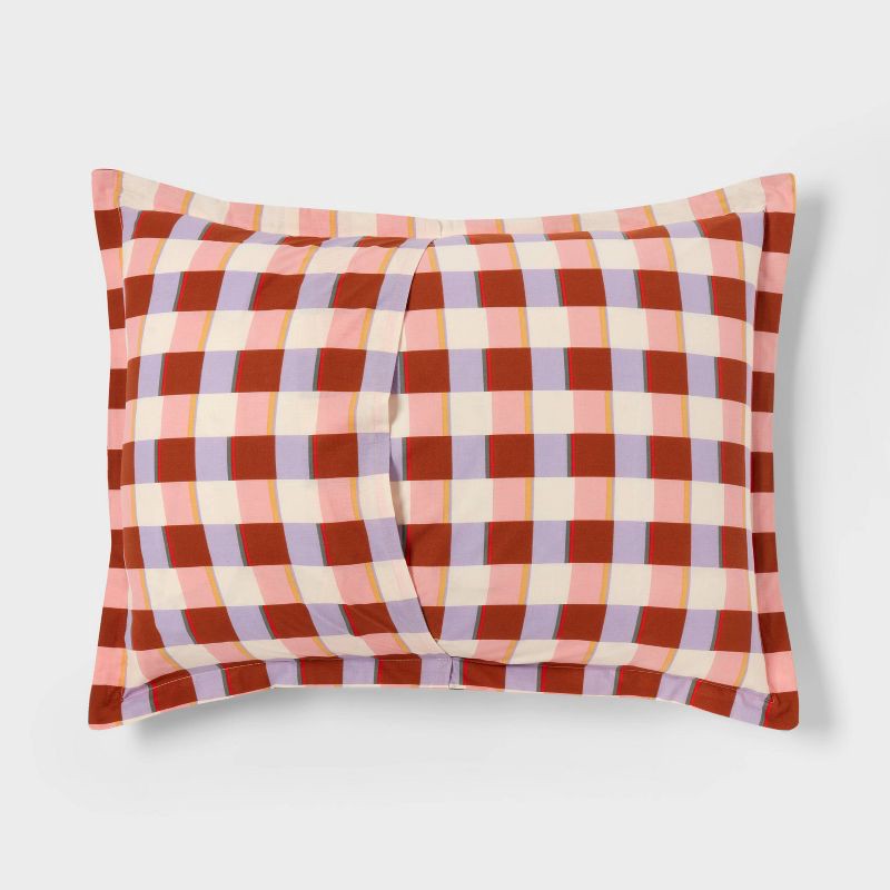 slide 6 of 6, Twin Flower/Plaid Reversible Kids' Comforter Set - Pillowfort™, 1 ct