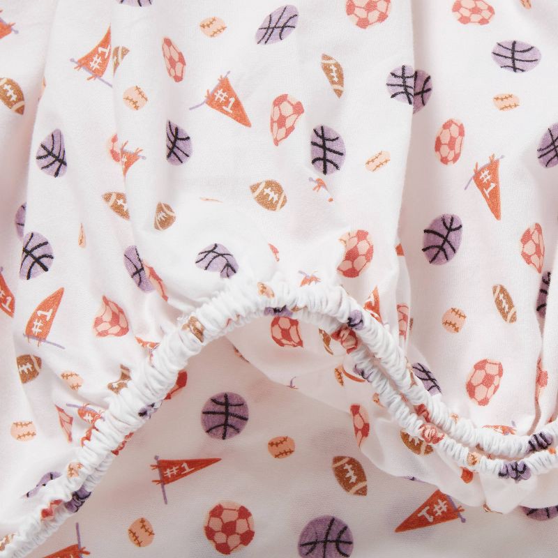 slide 4 of 4, Twin Girl Sport Kids' Cotton Sheet Set - Pillowfort™, 1 ct