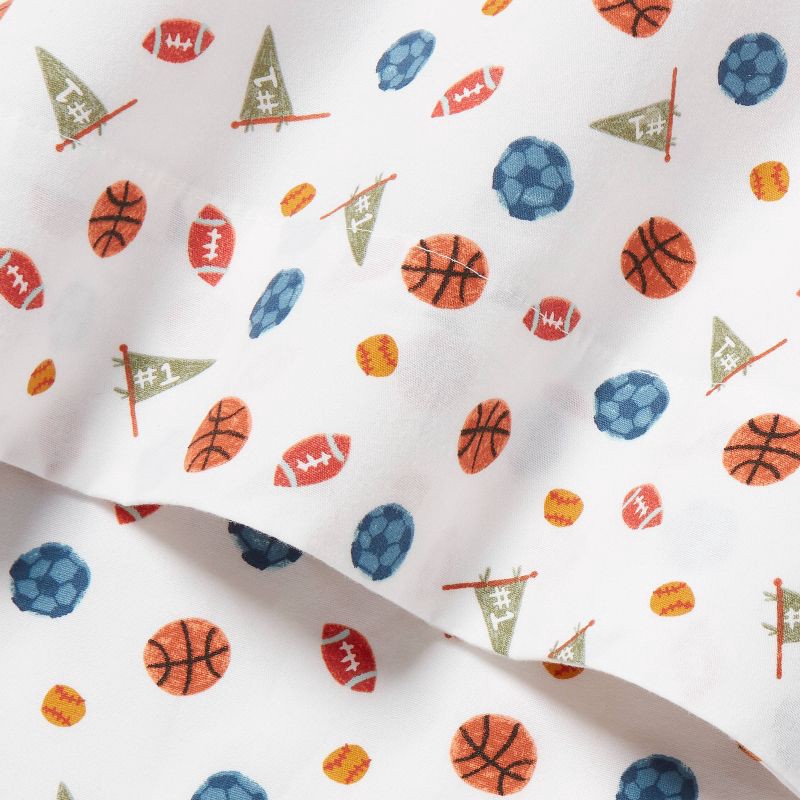 slide 3 of 4, Twin Boy Sport Kids' Cotton Sheet Set - Pillowfort™, 1 ct