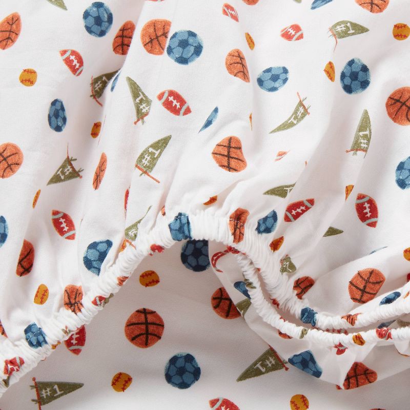 slide 4 of 4, Twin Boy Sport Kids' Cotton Sheet Set - Pillowfort™, 1 ct