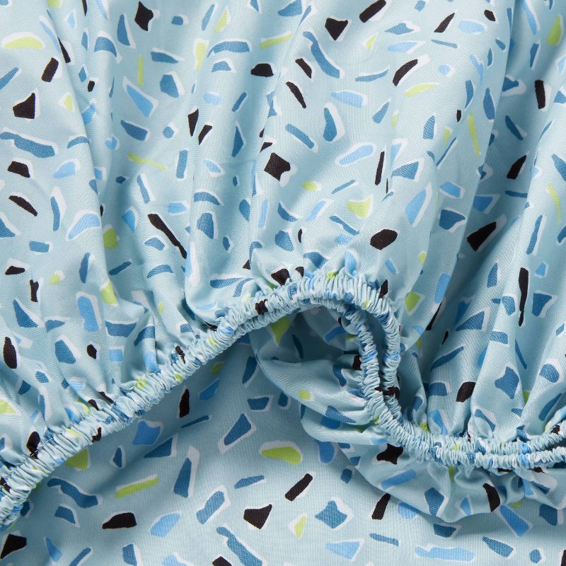 slide 4 of 4, Twin Blue Terrazzo Kids' Sheet Set - Pillowfort™, 1 ct