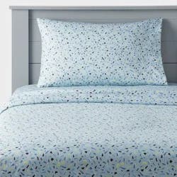 Twin Blue Terrazzo Kids' Sheet Set - Pillowfort™