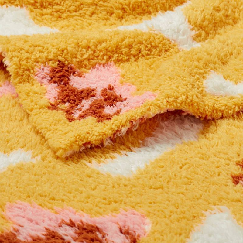 slide 3 of 3, Knit Flower Kids' Throw Blanket - Pillowfort™, 1 ct