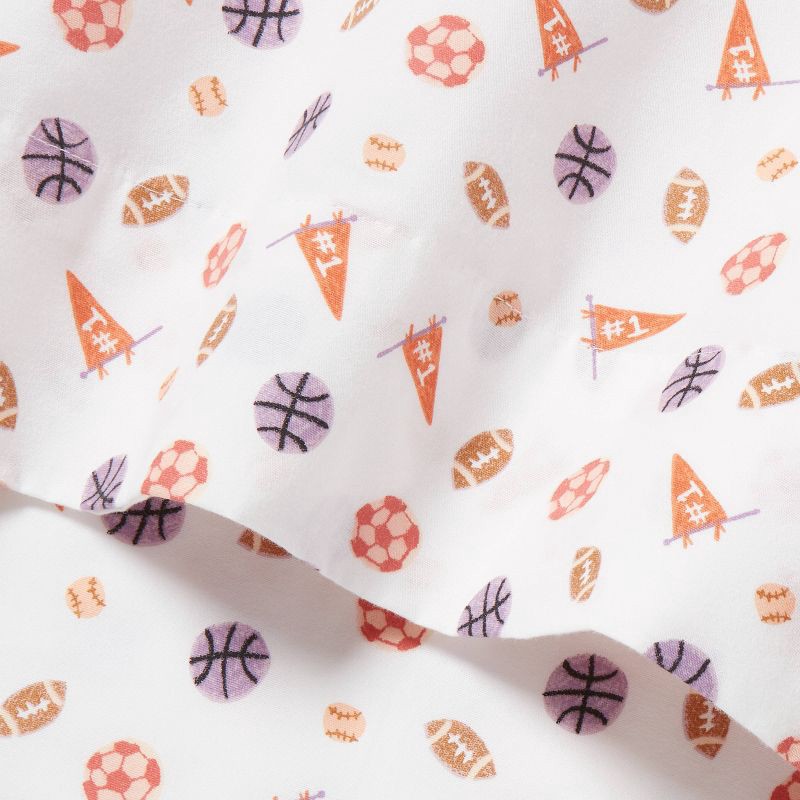 slide 3 of 4, Full Girl Sport Kids' Cotton Sheet Set - Pillowfort™, 1 ct
