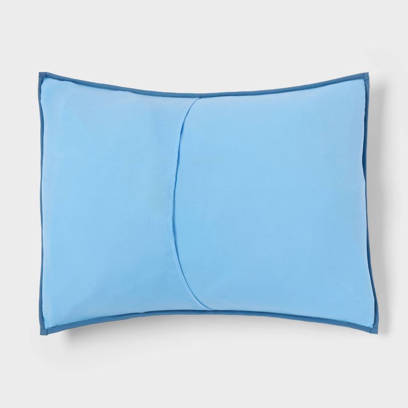 slide 5 of 5, Twin Jersey Wave Kids' Comforter Set Blue - Pillowfort™, 1 ct