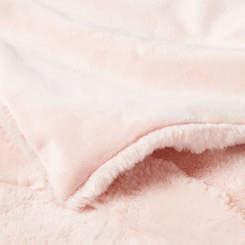 slide 3 of 3, Pink Wave Kids' Plush Throw Blanket - Pillowfort™, 1 ct