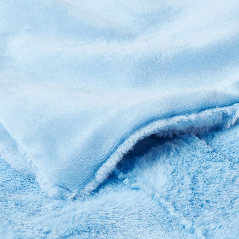 slide 3 of 3, Blue Wave Kids' Plush Throw Blanket - Pillowfort™, 1 ct