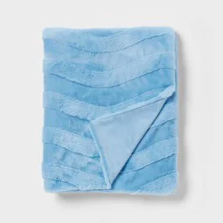 Blue Wave Kids' Plush Throw Blanket - Pillowfort™