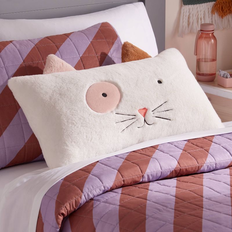 slide 2 of 4, Cat Kids' Decorative Bed Pillow - Pillowfort™, 1 ct