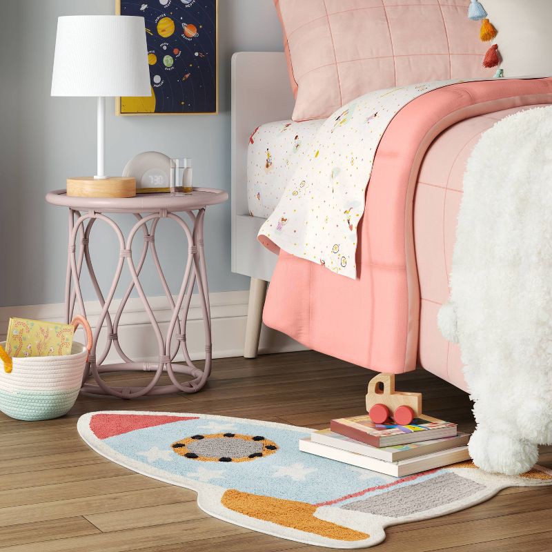 slide 2 of 4, Rocket Shaped Kids' Accent Rug - Pillowfort™, 1 ct