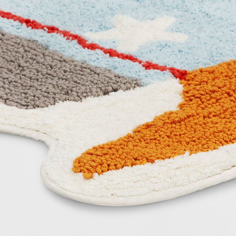 slide 3 of 4, Rocket Shaped Kids' Accent Rug - Pillowfort™, 1 ct