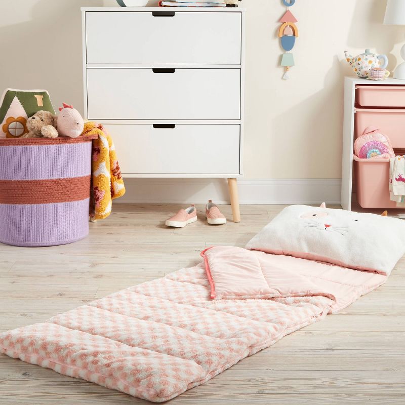 slide 2 of 5, Cat Kids' Sleeping Bag - Pillowfort™, 1 ct