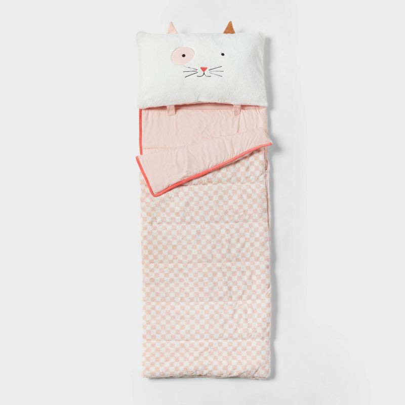 slide 1 of 5, Cat Kids' Sleeping Bag - Pillowfort™, 1 ct
