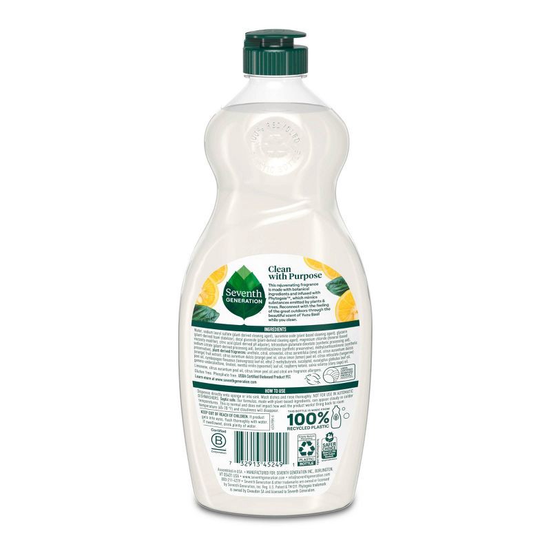 slide 3 of 10, Seventh Generation Rejuvenating Yuzu Basil Liquid Dish Soap - 19 fl oz, 19 fl oz
