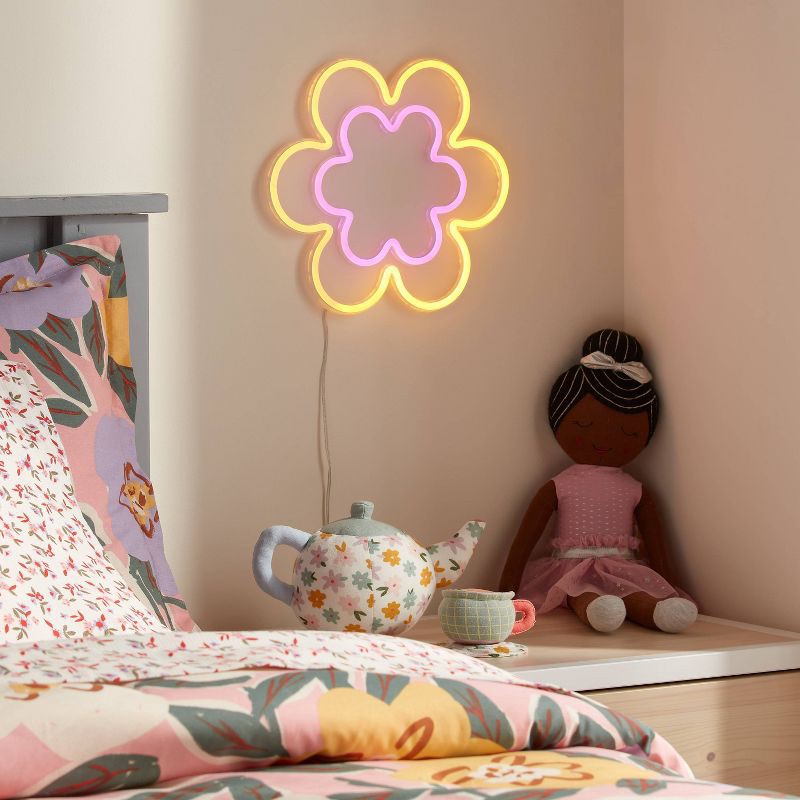 slide 2 of 4, Flower Kids' Neon Light - Pillowfort™, 1 ct