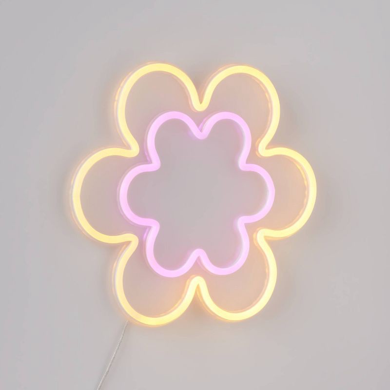 slide 3 of 4, Flower Kids' Neon Light - Pillowfort™, 1 ct