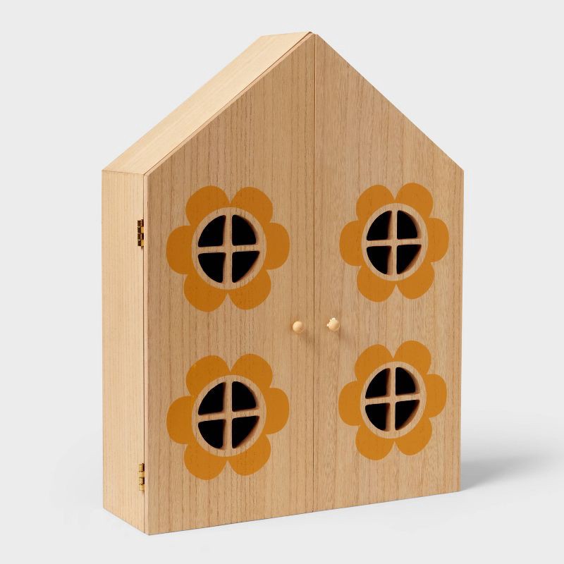 slide 1 of 4, House with Doors Kids' Wall Shelf - Pillowfort™, 1 ct