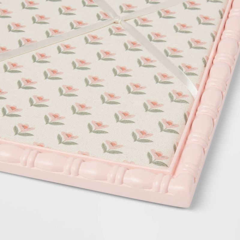slide 3 of 4, Pink Framed Fabric Kids' Photo Memo Board - Pillowfort™, 1 ct