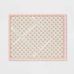 Pink Framed Fabric Kids' Photo Memo Board - Pillowfort™