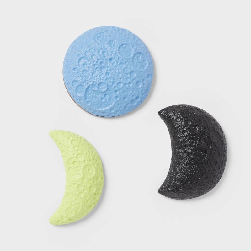 slide 1 of 4, 3pc Resin Moon Kids' Wall Decor Set - Pillowfort™, 3 ct