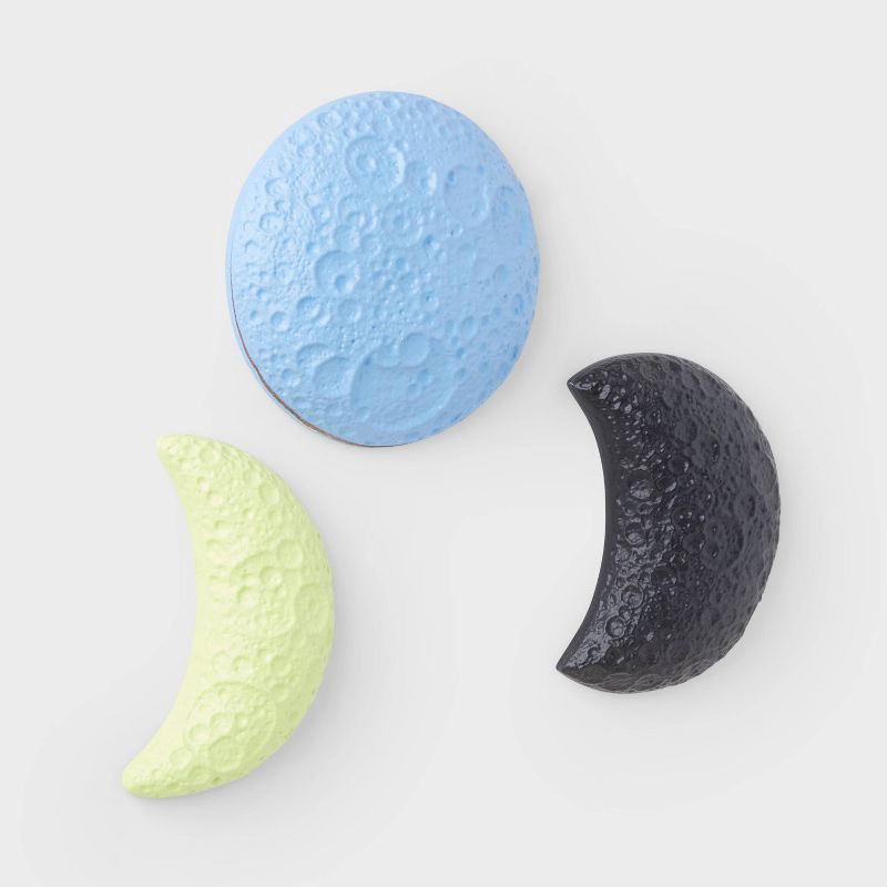 slide 3 of 4, 3pc Resin Moon Kids' Wall Decor Set - Pillowfort™, 3 ct
