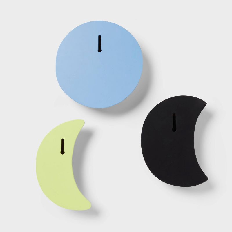 slide 4 of 4, 3pc Resin Moon Kids' Wall Decor Set - Pillowfort™, 3 ct