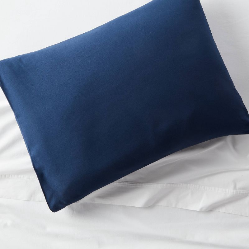 slide 2 of 3, Standard Kids' Cotton Pillowcase Navy - Pillowfort™, 1 ct