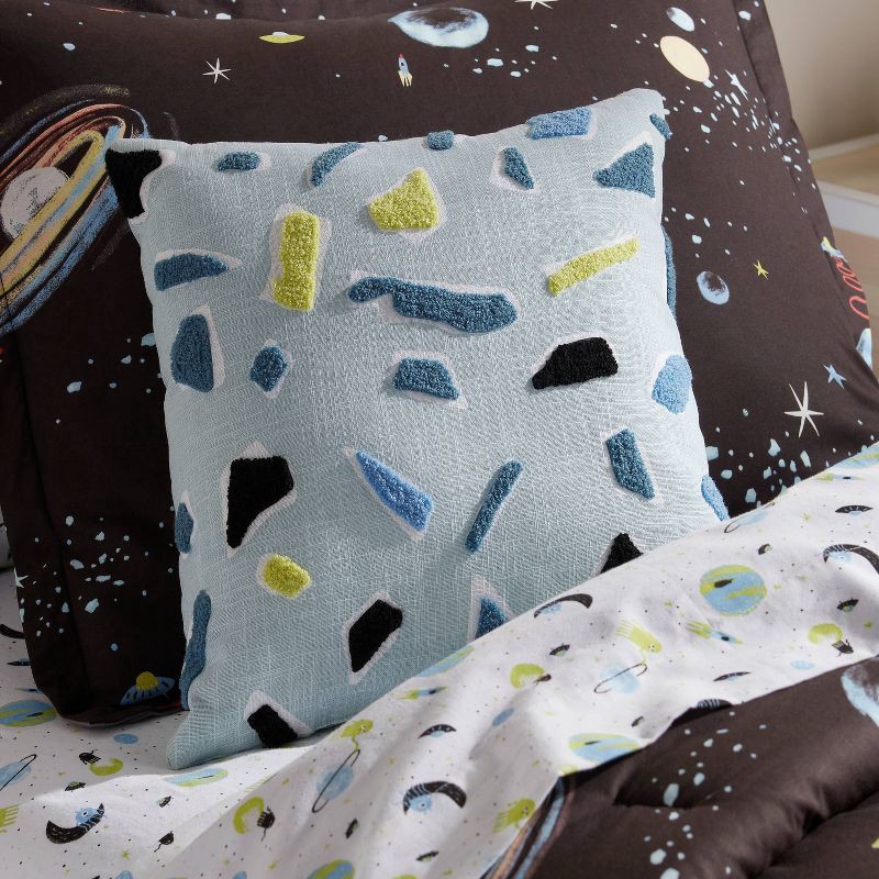 slide 2 of 4, Blue Terrazzo Kids' Decorative Pillow - Pillowfort™, 1 ct
