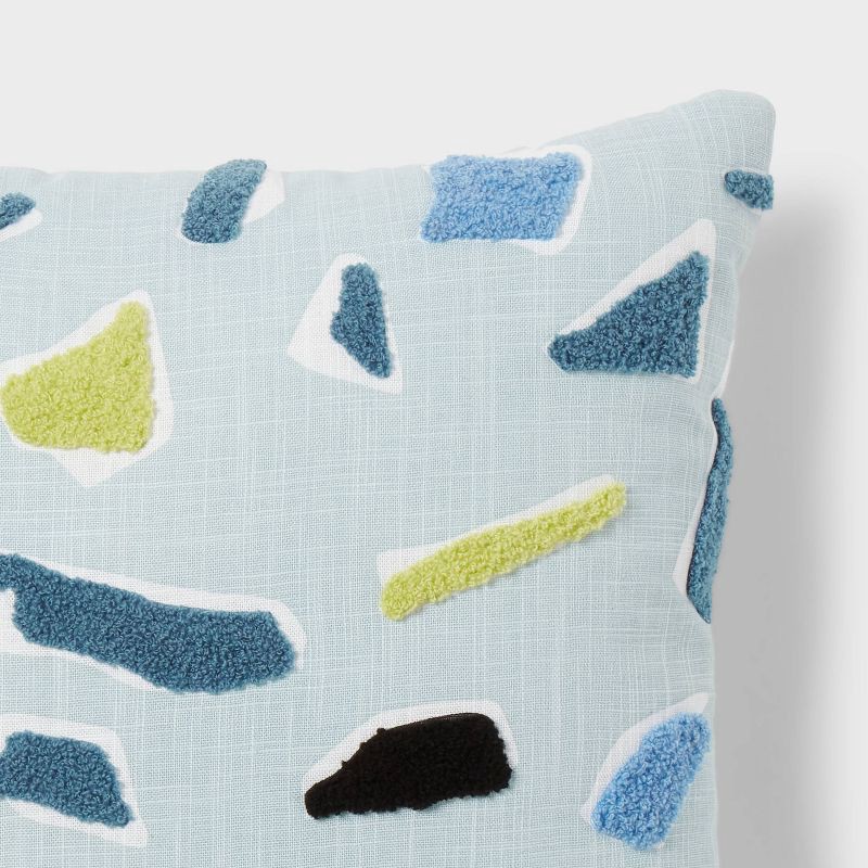 slide 4 of 4, Blue Terrazzo Kids' Decorative Pillow - Pillowfort™, 1 ct
