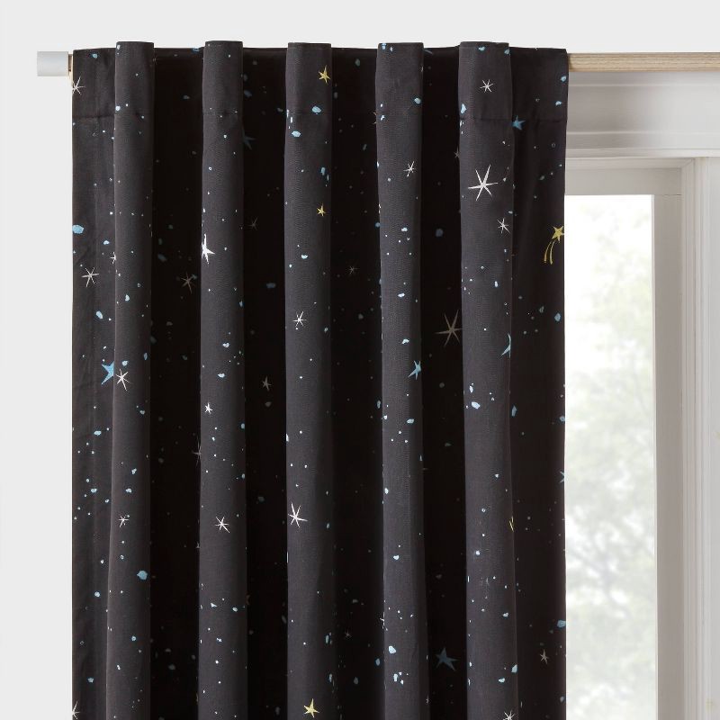 slide 1 of 5, 42"W x 84"L Space Kid's Blackout Window Curtain Panel - Pillowfort™, 1 ct