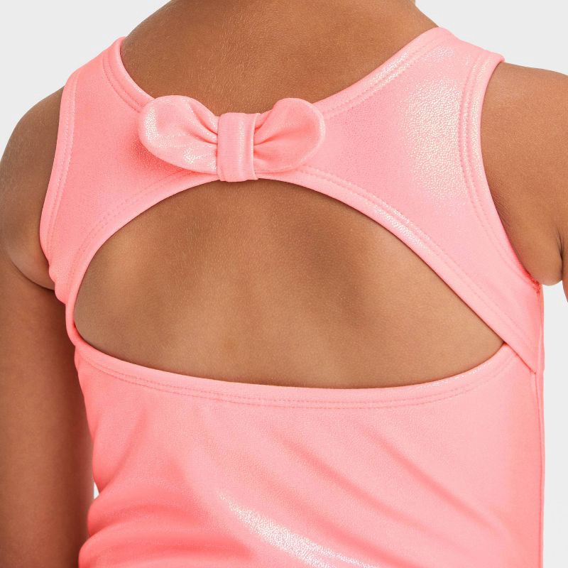 slide 3 of 3, Baby Girls' Solid Shiny Tutu One Piece Swimsuit - Cat & Jack™ Pink 12M: UPF 50+, Ruffles, Fit, 1 ct