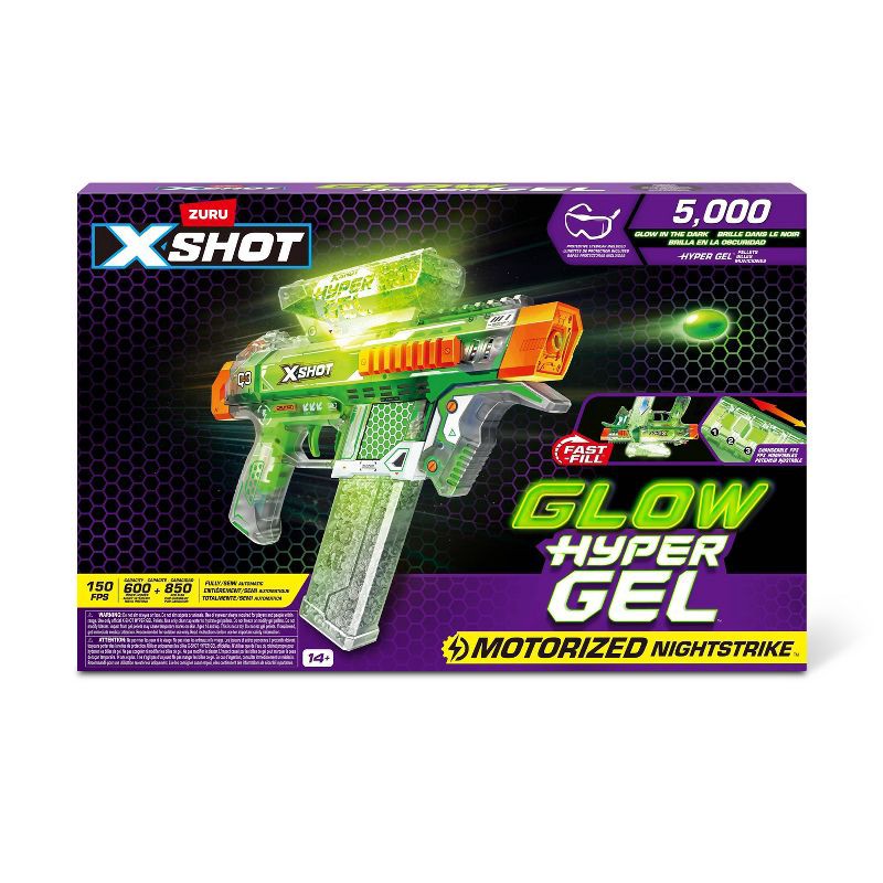 slide 2 of 9, XSHOT Hyper Gel Trace Fire Toy Dart Blaster by ZURU, 1 ct