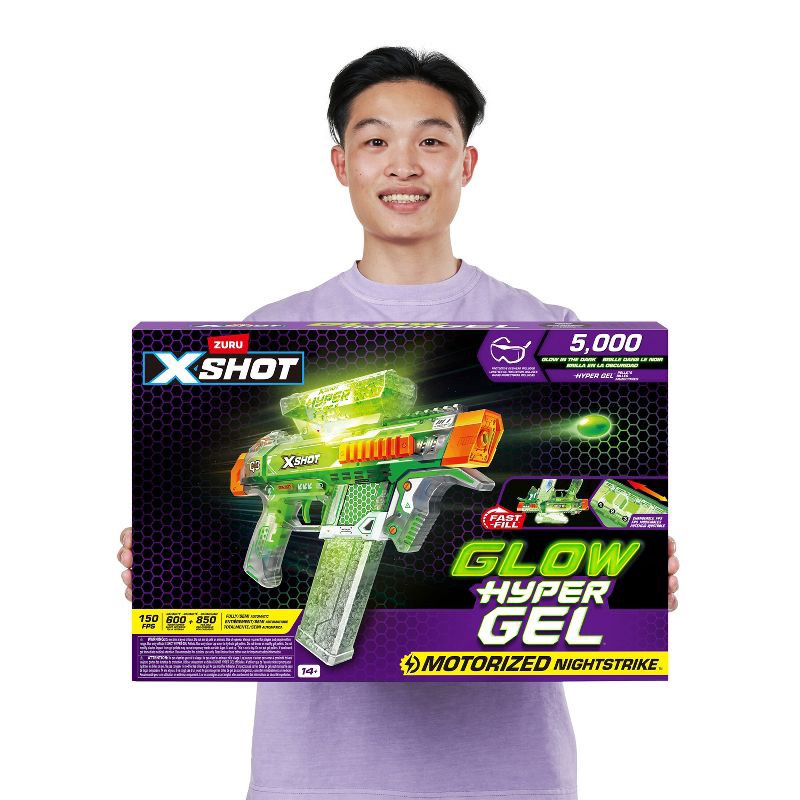 slide 7 of 9, XSHOT Hyper Gel Trace Fire Toy Dart Blaster by ZURU, 1 ct